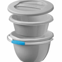 Sunware Water-line emmer met afwasteil 9 + 14 liter zilver< Emmers & Bakken