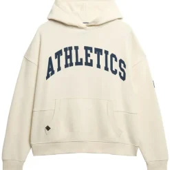 Truien & Vesten-Superdry Athletic Essentials hoodie dames desert bone off white