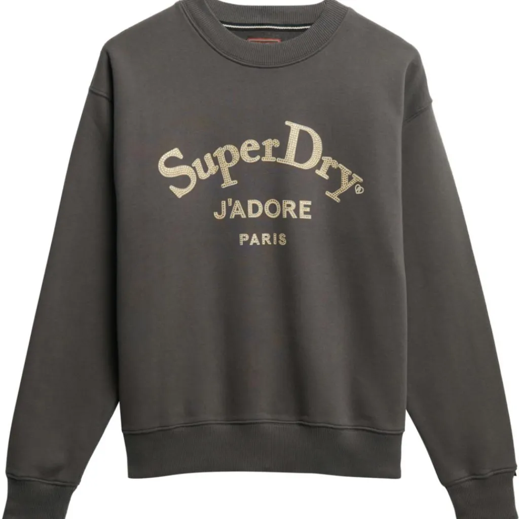 Truien & Vesten-Superdry Brand Mark sweater dames vintage black