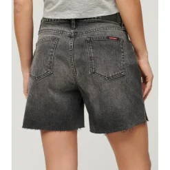Superdry Cut Off short dames black stone< Broeken