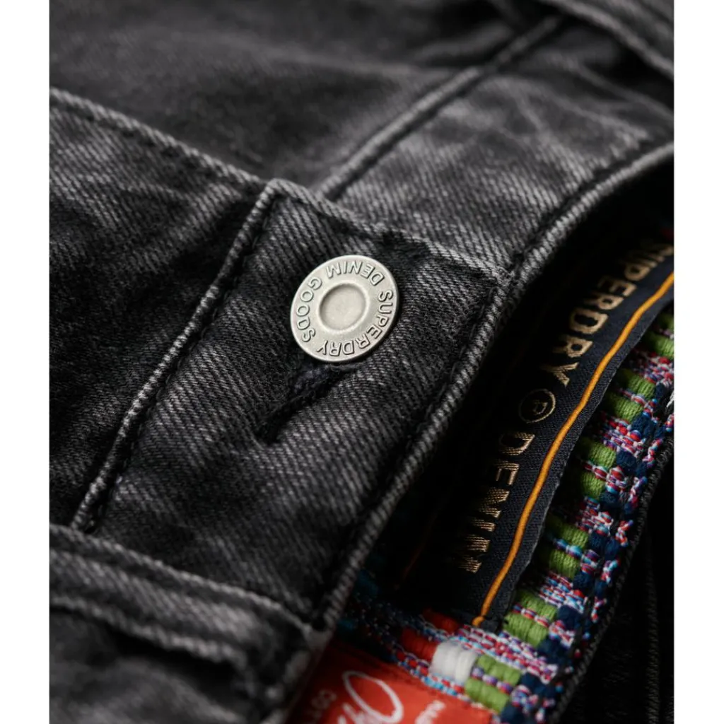 Superdry Cut Off short dames black stone< Broeken