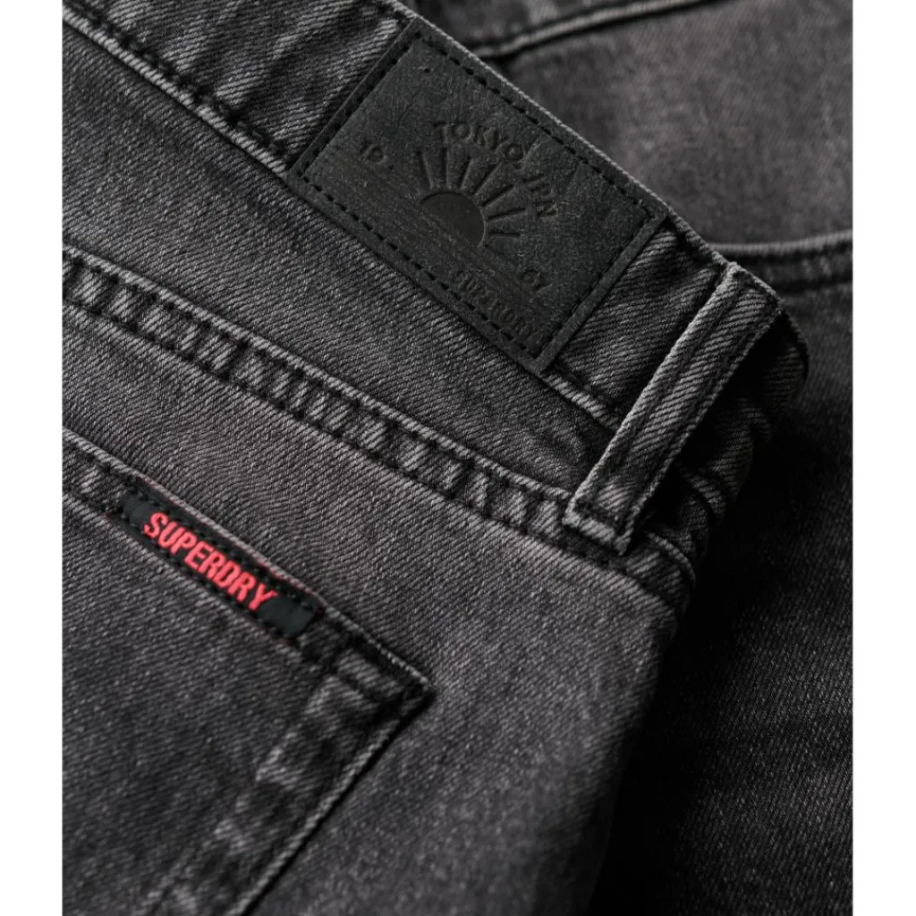 Superdry Cut Off short dames black stone< Broeken