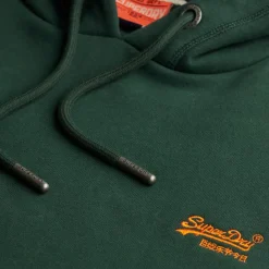 Truien & Vesten-Superdry Essential hoodie heren enamel green