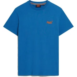 Superdry Essential Logo shirt heren monaco blue< Shirts, Polo's & Blouses