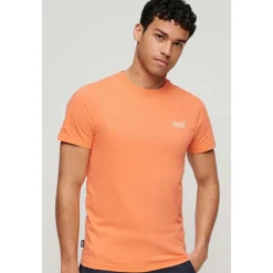 Shirts, Polo's & Blouses-Superdry Essential Logo shirt heren sunburst coral
