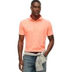 Shirts, Polo's & Blouses-Superdry Essential polo heren dry fluro orange