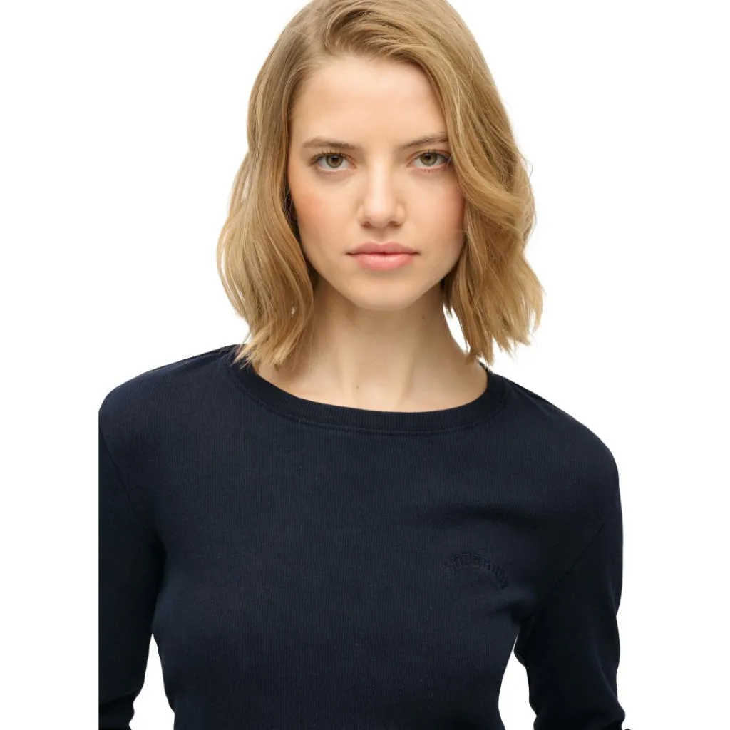 Truien & Vesten-Superdry Essential sweater dames eclipse navy