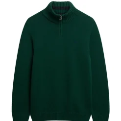 Truien & Vesten-Superdry Henley sweater heren forest green