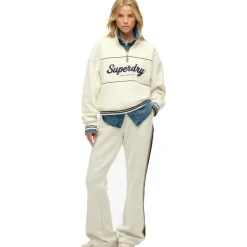 Broeken-Superdry Studios Stripe joggingbroek dames off white