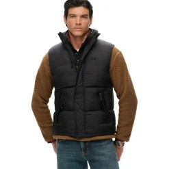 Jassen-Superdry Tech bodywarmer heren black