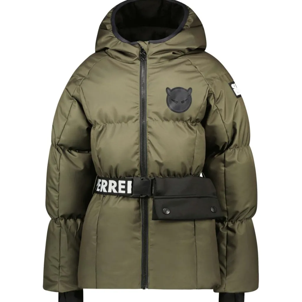 SuperRebel PUFF winterjas junior army green< Ski Jassen|Wintersport