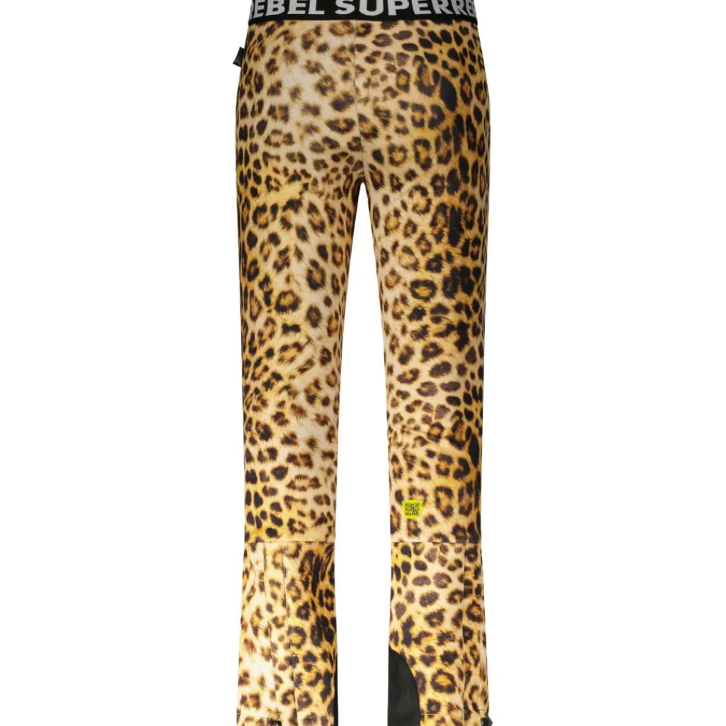 Skibroeken|Wintersport-SuperRebel SPEAK softshell skibroek junior leopard
