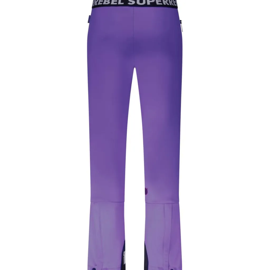 Skibroeken|Wintersport-SuperRebel SPEAK softshell skibroek junior purple metal