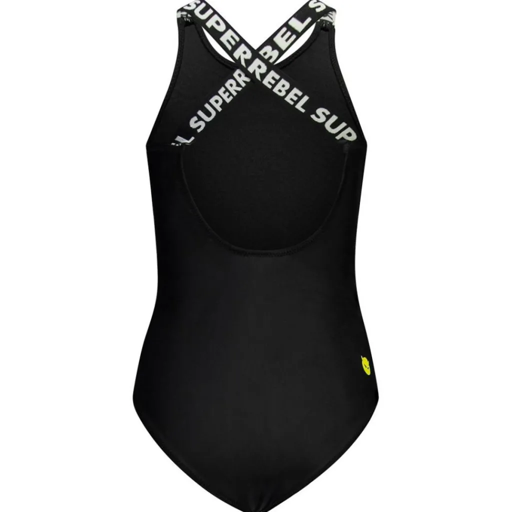 SuperRebel Venice badpak junior black white< Badpakken