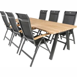 Tuinsets-TASTE by 4 Seasons Ambassador 240 x 100 cm Alice 6 tuinset teak