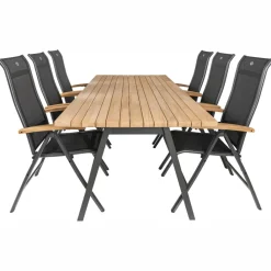 Tuinsets-TASTE by 4 Seasons  Ambassador 240 x 100 cm Alice 6 tuinset teak
