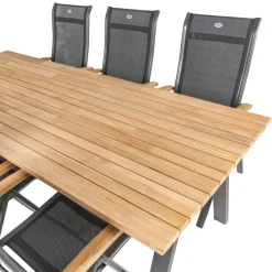 Tuinsets-TASTE by 4 Seasons  Ambassador 240 x 100 cm Alice 6 tuinset teak