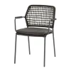 Tuinstoelen-TASTE by 4 Seasons  Barista stapelbare tuinstoel anthracite
