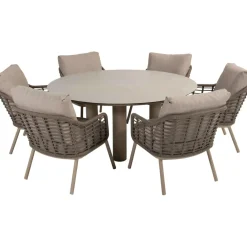 Tuinsets-TASTE by 4 Seasons Donato ø 160 cm Puglia 6 tuinset latte