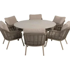 Tuinsets-TASTE by 4 Seasons  Donato ø 160 cm Puglia 6 tuinset latte
