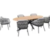 TASTE by 4 Seasons  Prado 240 Calpi 6 tuinset ovaal teak anthracite< Tuinsets