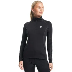 Tenson TXlite Half Zip skipully dames black< Wintersport|Skipullies