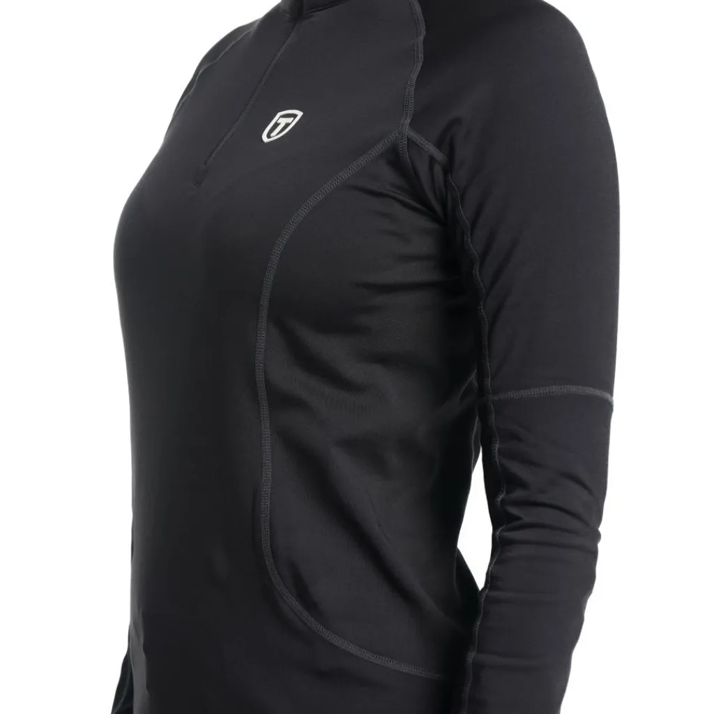 Tenson TXlite Half Zip skipully dames black< Wintersport|Skipullies