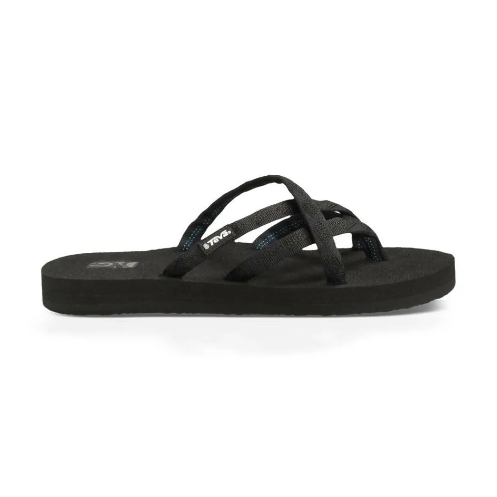 Teva Olowahu slippers dames mix black on black< Slippers