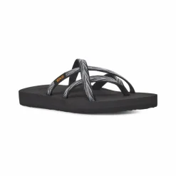 Slippers-Teva Olowahu slippers dames palms zwart wit