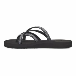 Slippers-Teva Olowahu slippers dames palms zwart wit