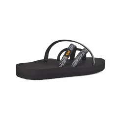 Slippers-Teva Olowahu slippers dames palms zwart wit