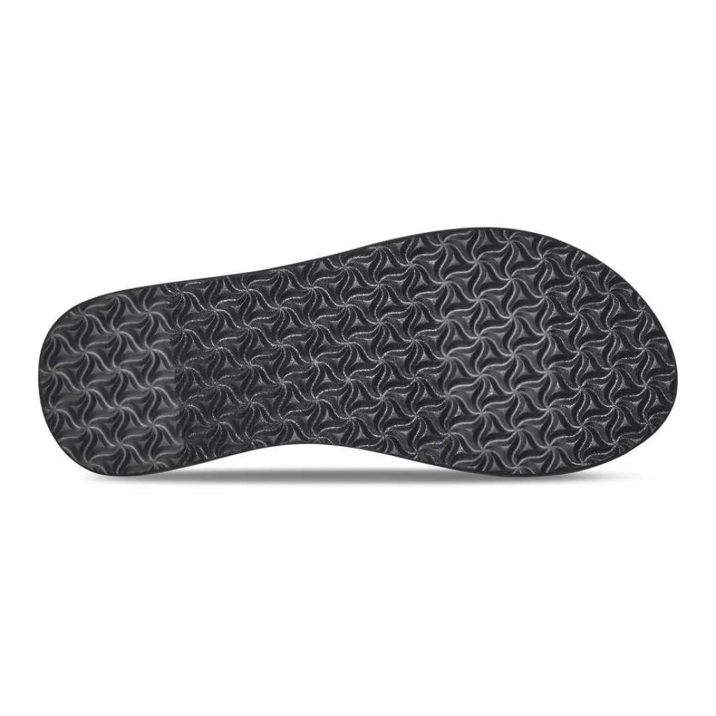 Slippers-Teva Olowahu slippers dames palms zwart wit