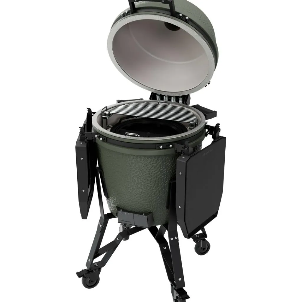 The Bastard Pro Large houtskoolbarbecue alpine green< Kamado