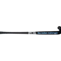 The Indian Maharadja Blade Mid Bow zaalhockeystick junior mulberry wood black blue< Hockeystick