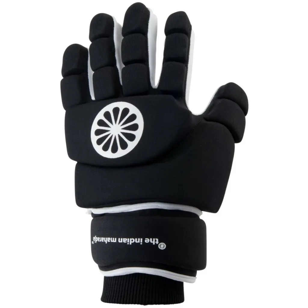 Hockey Bescherming-The Indian Maharadja Glove PRO full finger hockeyhandschoen black