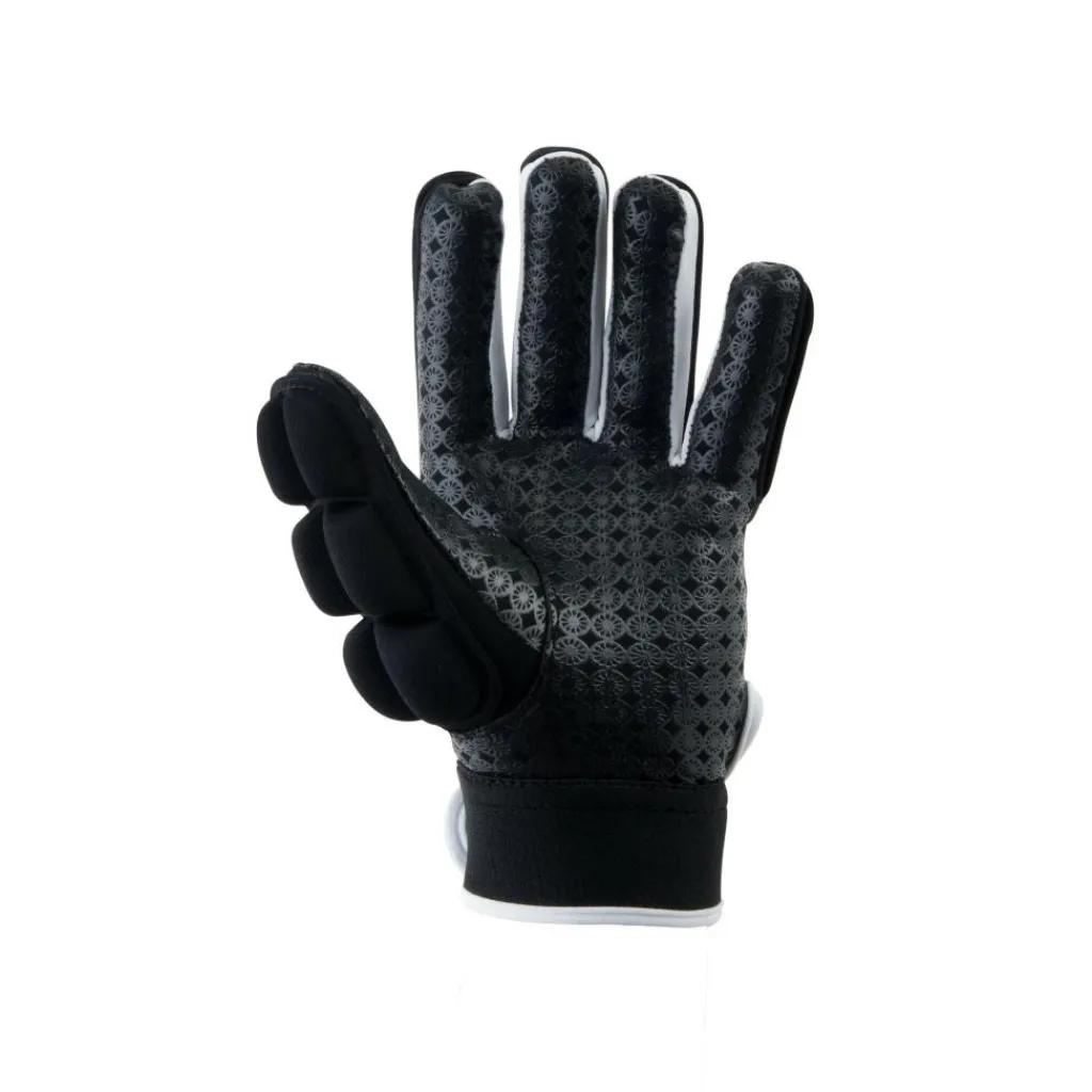 Hockey Bescherming-The Indian Maharadja Glove shell foam full left hockeyhandschoen black