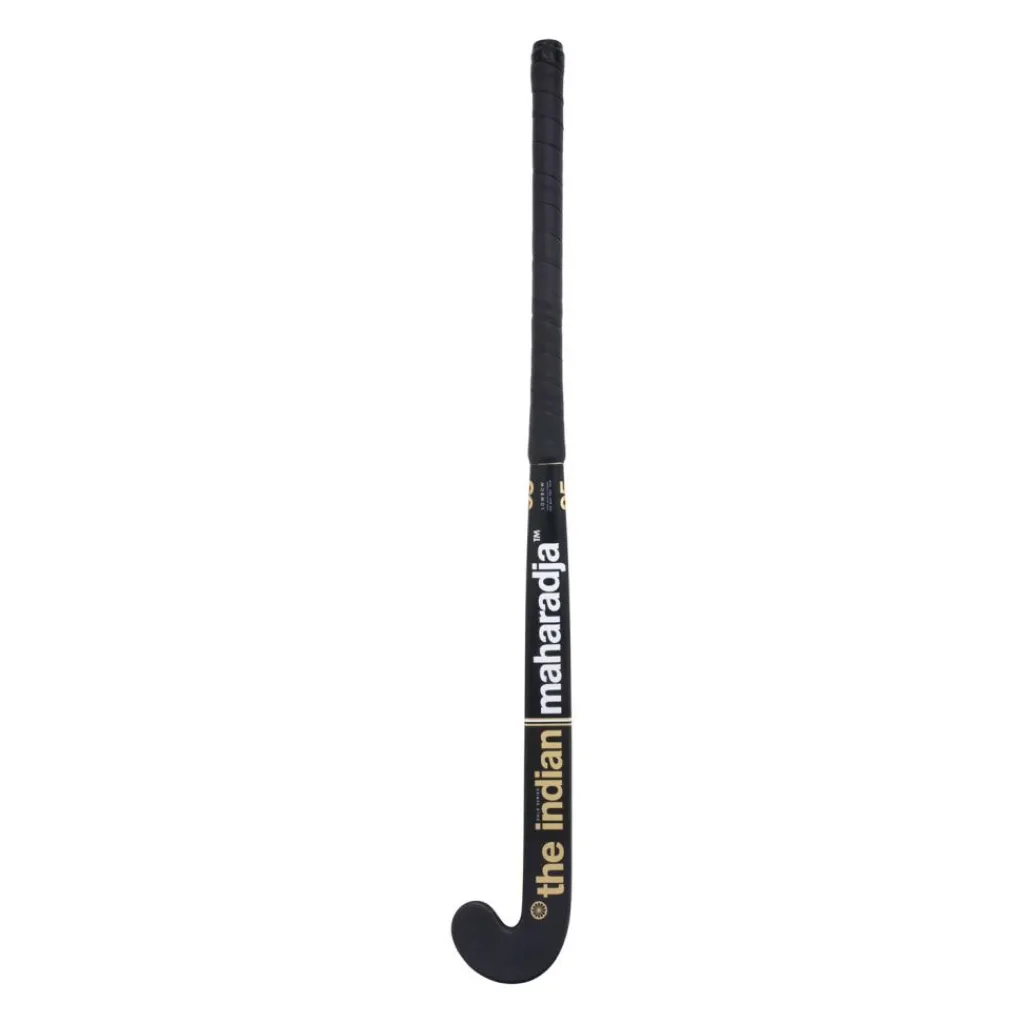 The Indian Maharadja Gold 95 Low Bow hockeystick black gold< Hockeystick
