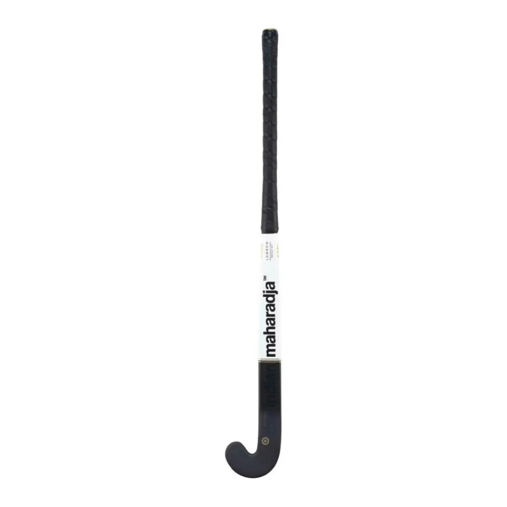 Hockeystick-The Indian Maharadja Gold 95 Low Bow hockeystick black white gold foil