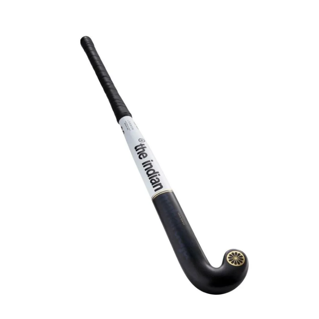 Hockeystick-The Indian Maharadja Gold 95 Low Bow hockeystick black white gold foil
