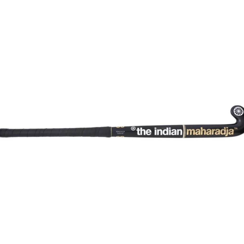The Indian Maharadja Gold 80 Goalie Bow hockeystick black gold< Hockeystick