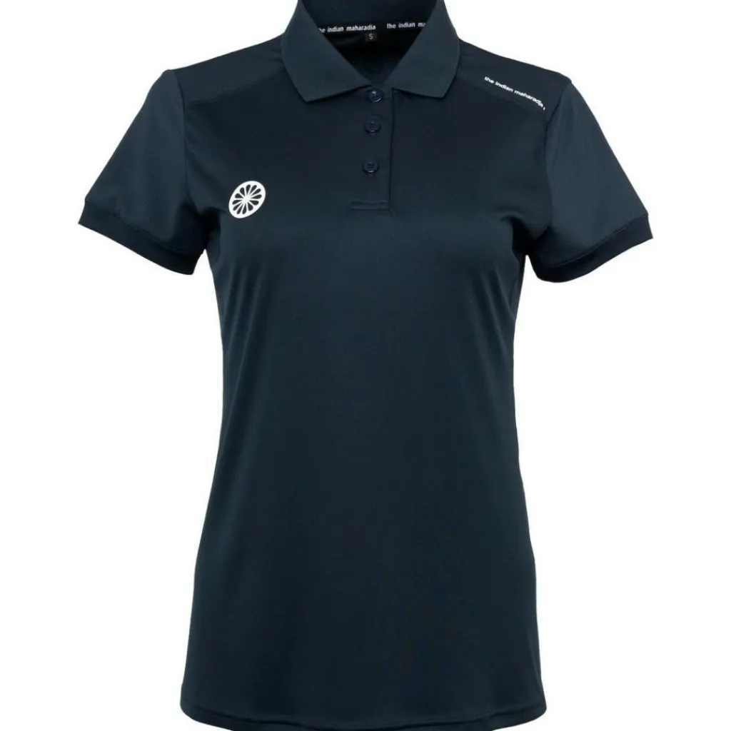 Hockeykleding-The Indian Maharadja Jaipur Performance Girls Polo hockeyshirt junior navy
