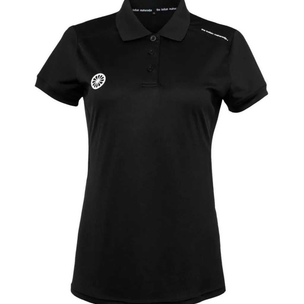 Hockeykleding-The Indian Maharadja Jaipur Performance Girls Polo hockeyshirt junior black