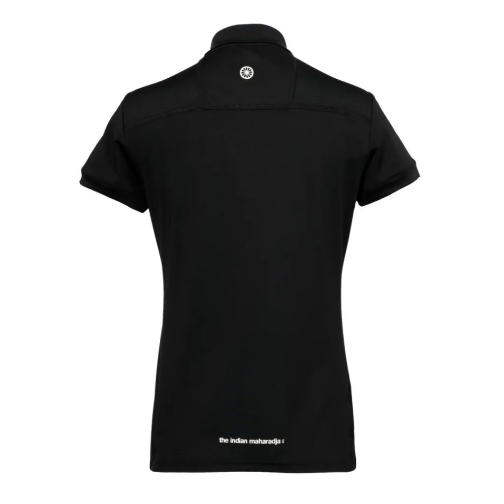 Hockeykleding-The Indian Maharadja Jaipur Performance Girls Polo hockeyshirt junior black