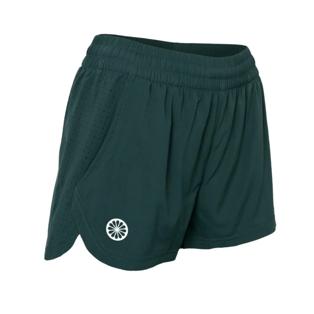 The Indian Maharadja Jaipur Performance 2-in-1 hockeyshort junior green< Hockeykleding