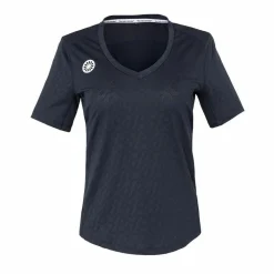 Tenniskleding-The Indian Maharadja  Kadiri Jacquard Mono tennisshirt dames navy