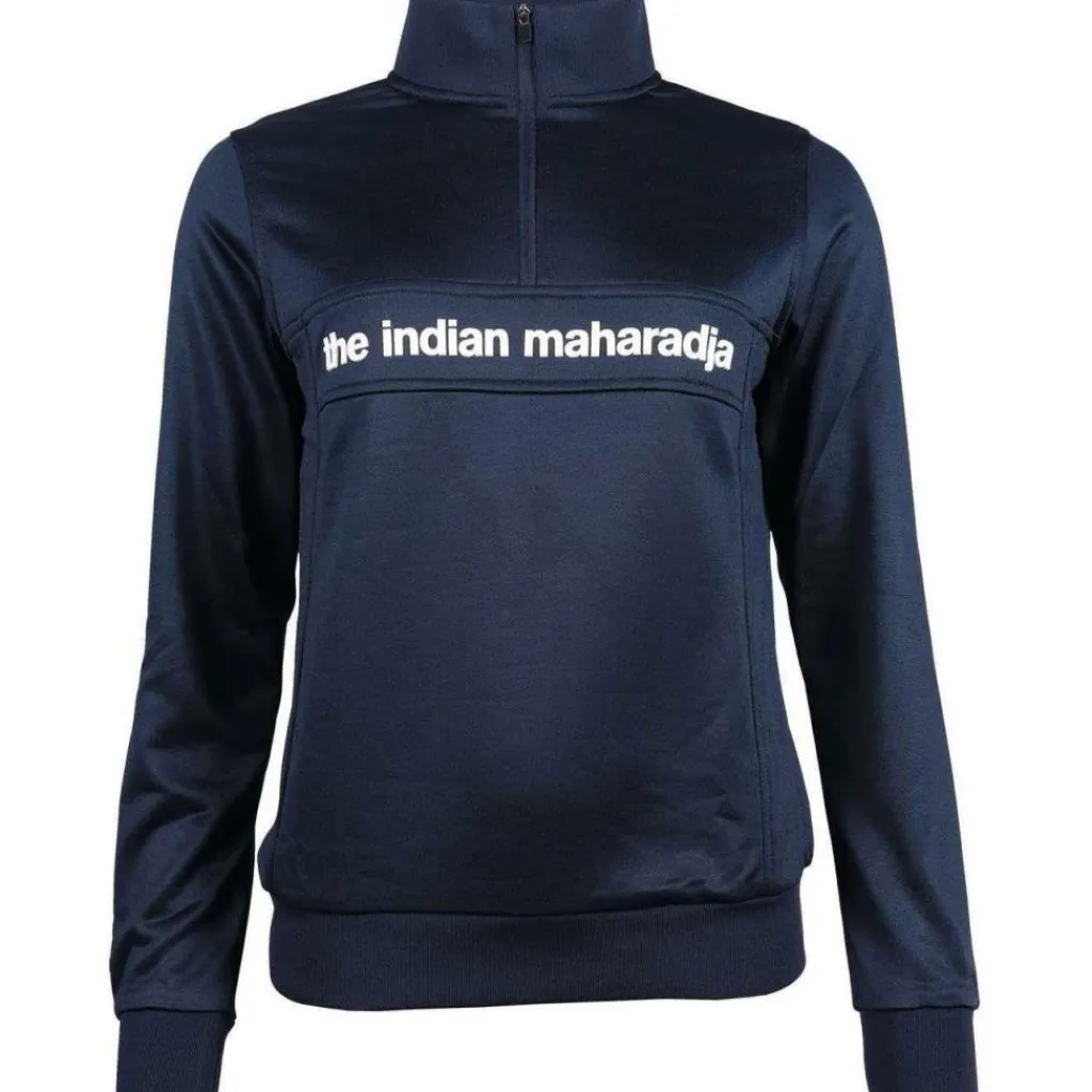 Hockeykleding-The Indian Maharadja Poly Terry Half Zip hockeytrui dames navy
