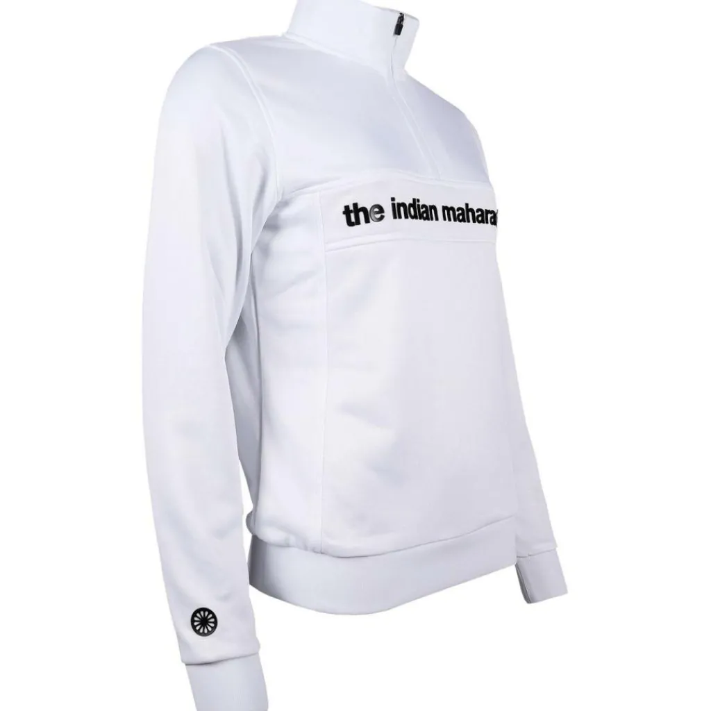 The Indian Maharadja Poly Terry Half Zip hockeytrui dames white< Hockeykleding