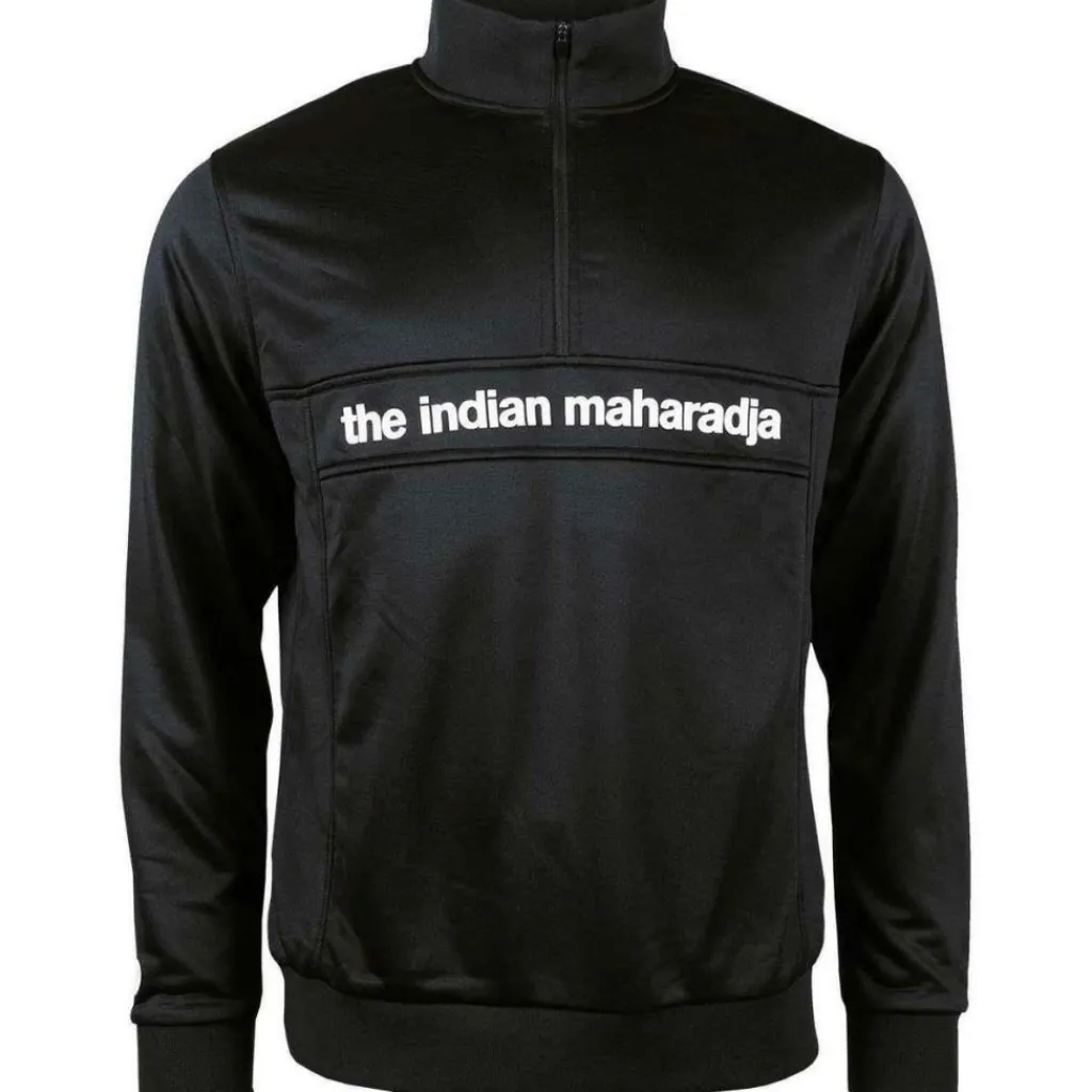 The Indian Maharadja Poly Terry Half Zip hockeytrui heren black< Hockeykleding
