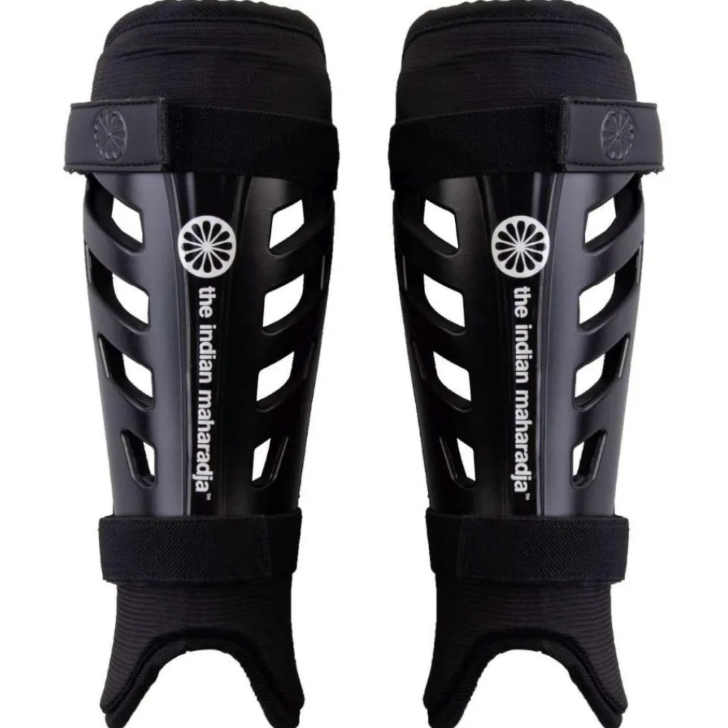 Hockey Bescherming-The Indian Maharadja Shinguard Washable scheenbeschermers junior black