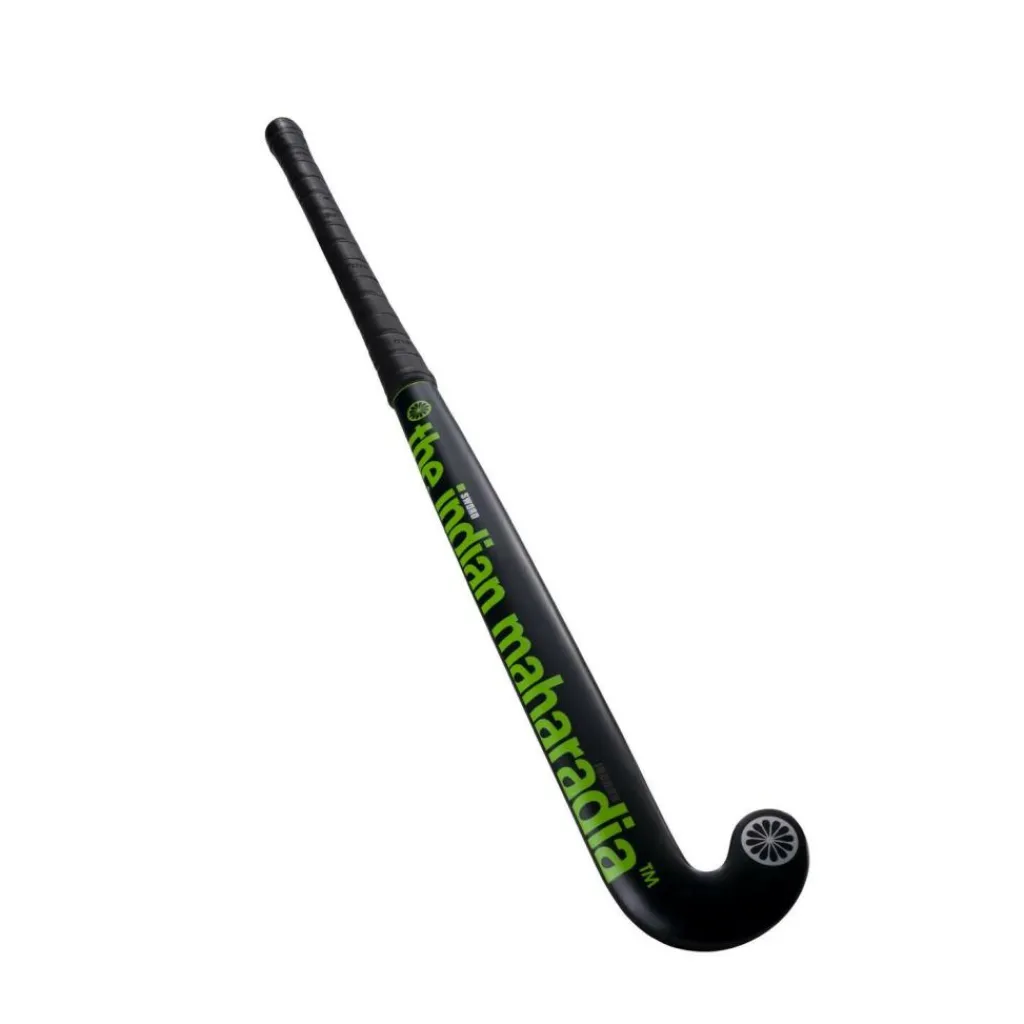 Hockeystick-The Indian Maharadja Sword 00 Low Bow zaalhockeystick black blue lime green